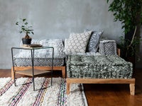 決算SALE10％OFF】ブロック マルチ ザブ オットマン HUS ホワイト - a 