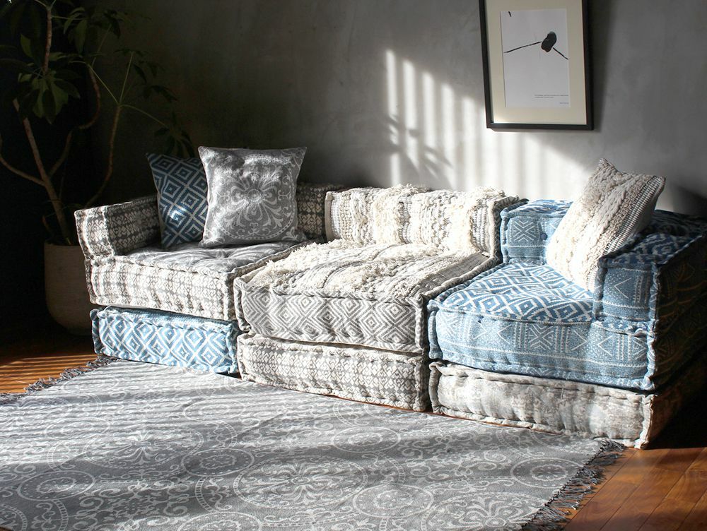 送料無料】ブロック マルチ ザブ オットマン LEM ホワイト - a.depeche