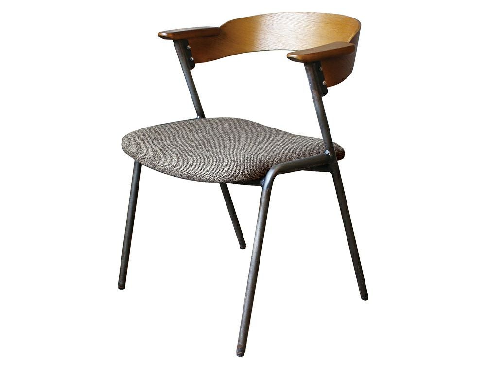 ダイニング アイアン 【送料無料】ダニス ショートアームチェア アーム