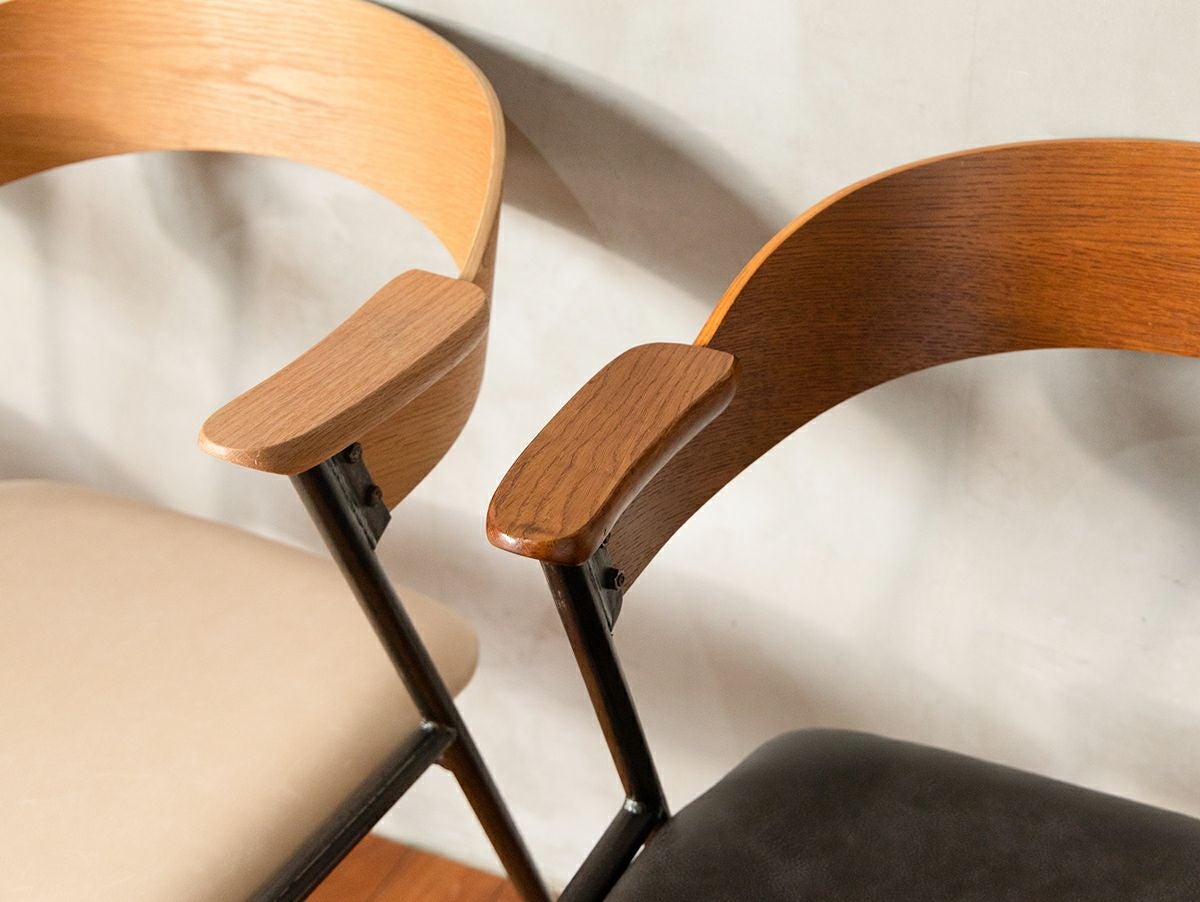 ダイニング アイアン 【送料無料】ダニス ショートアームチェア アーム