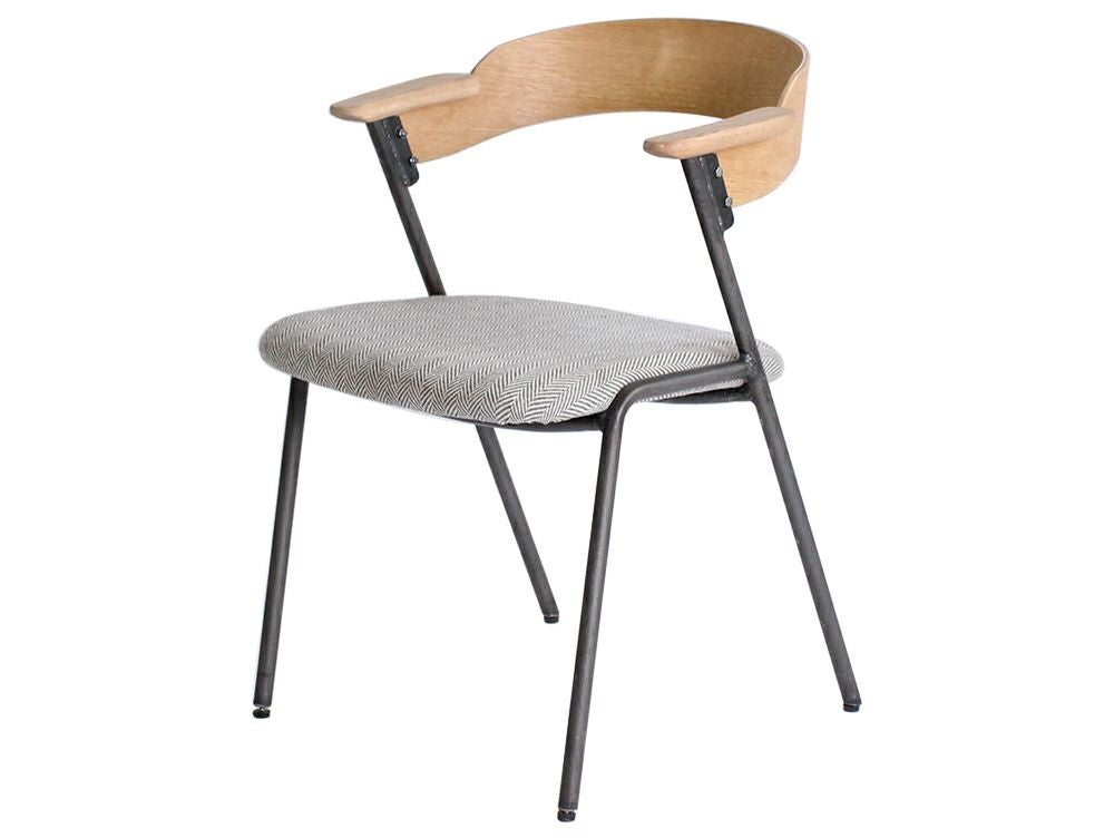 アデペシュ a.depeche ダニスショート アームチェア　送料無料 ダニス ショートアームチェア アームナチュラル アイアン ダイニング