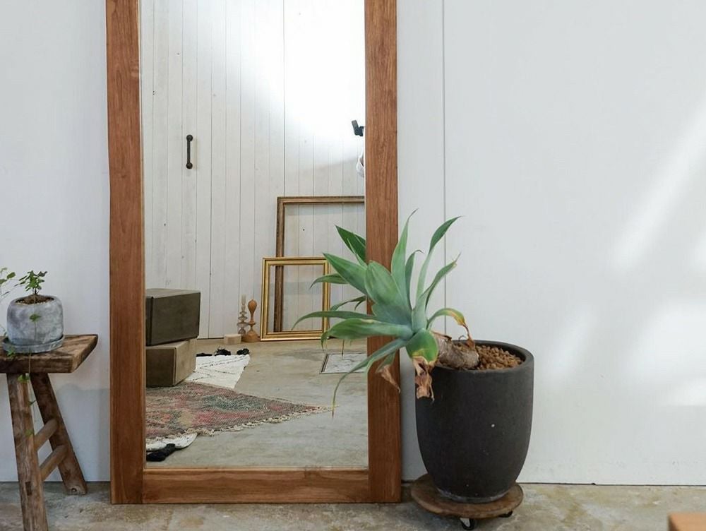 送料無料】オールドチークミラー L | 家具・インテリア a.depeche