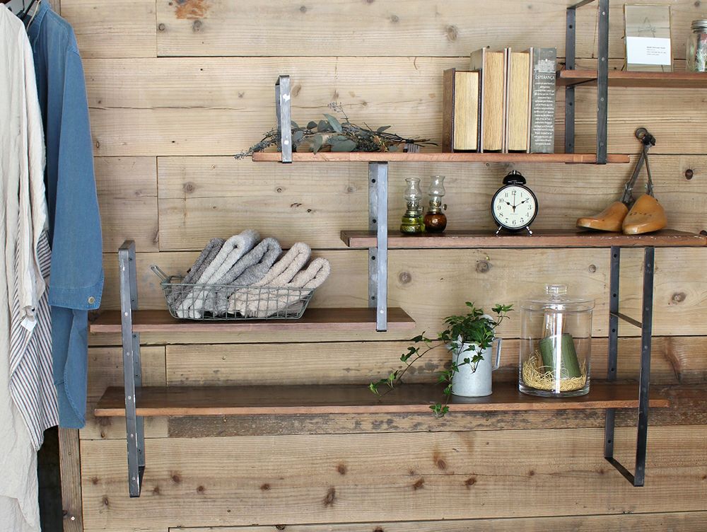 アイアン ウォールシェルフサポート M | 家具・インテリア a.depeche