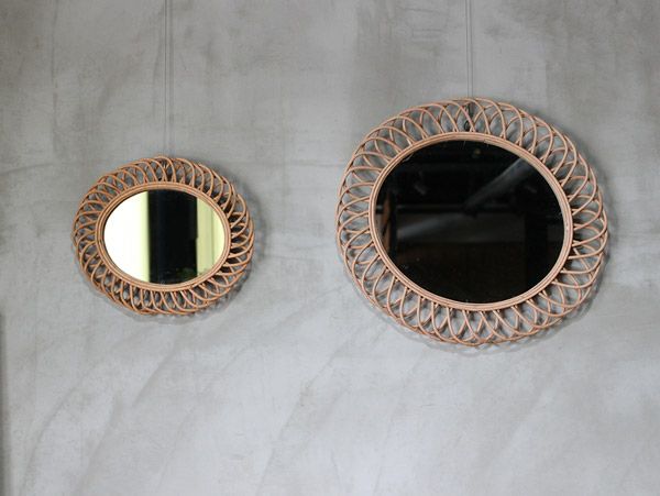 ロッタ ラタン ミラー エリプス L | 家具・インテリア a.depeche