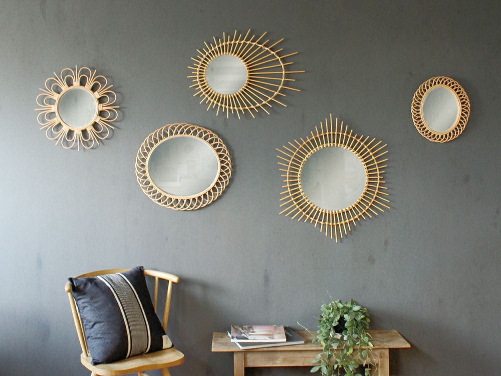 ロッタ ラタン ミラー フルール L | 家具・インテリア a.depeche