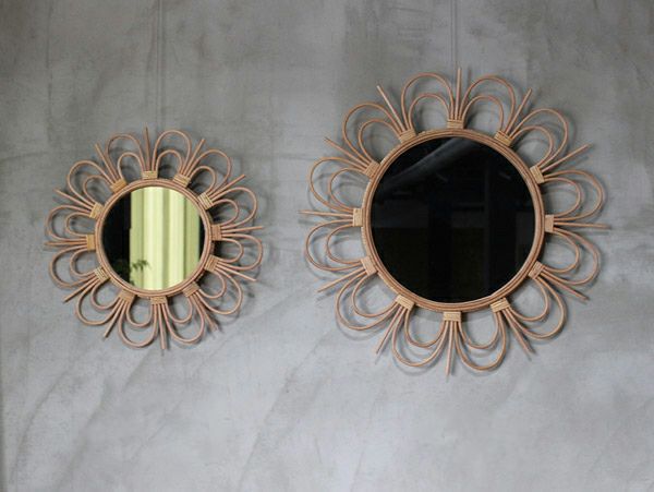 ロッタ ラタン ミラー フルール L | 家具・インテリア a.depeche