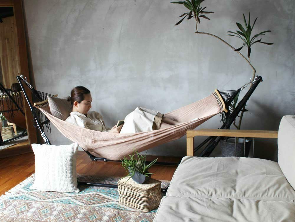 ハンモック 自立式 3way 室内 屋外 一人用 5点セット | a.depeche