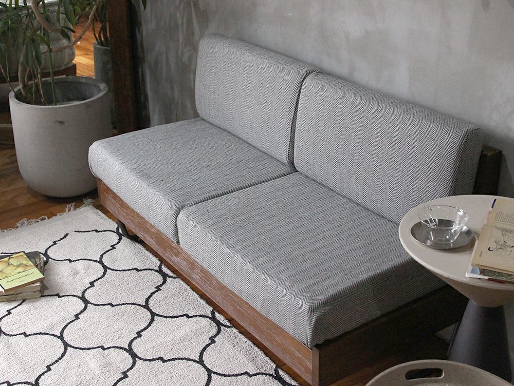 取扱終了][新仕様] ウォーム LD ソファ アームレス ヘリンボーン - a