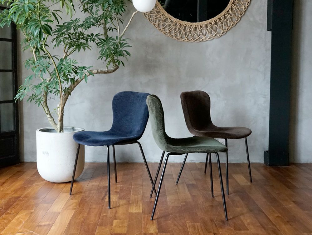 送料無料】ジップ デザイン チェア コーデュロイ - a.depeche(アデペシュ)