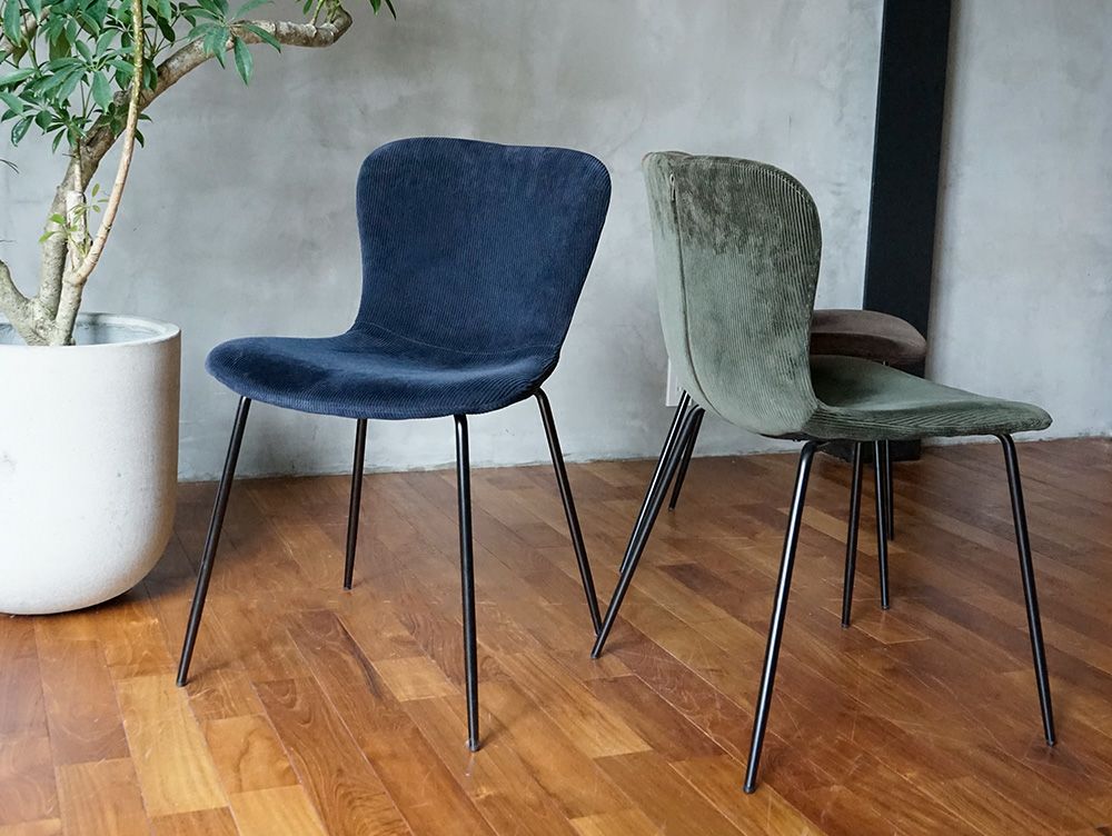 送料無料】ジップ デザイン チェア コーデュロイ - a.depeche(アデペシュ)