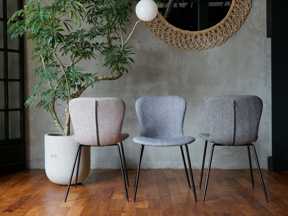 送料無料】ジップ デザイン チェア ヘリンボーン - a.depeche(アデペシュ)