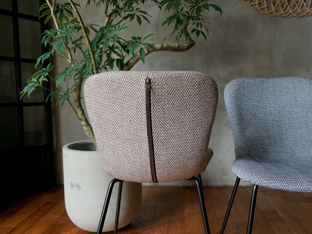 送料無料】ジップ デザイン チェア ヘリンボーン - a.depeche(アデペシュ)