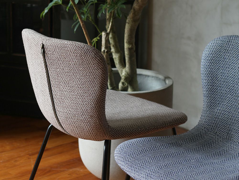 送料無料】ジップ デザイン チェア ヘリンボーン - a.depeche(アデペシュ)