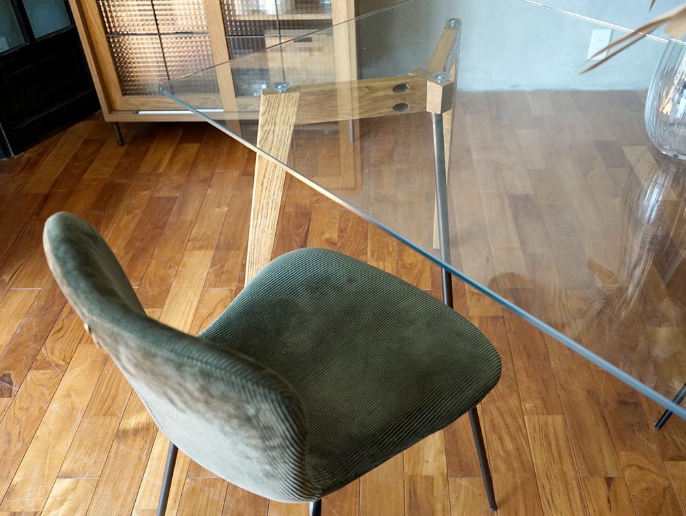 送料無料】Gノット ガラス テーブル 1500 クリア - a.depeche(アデペシュ)