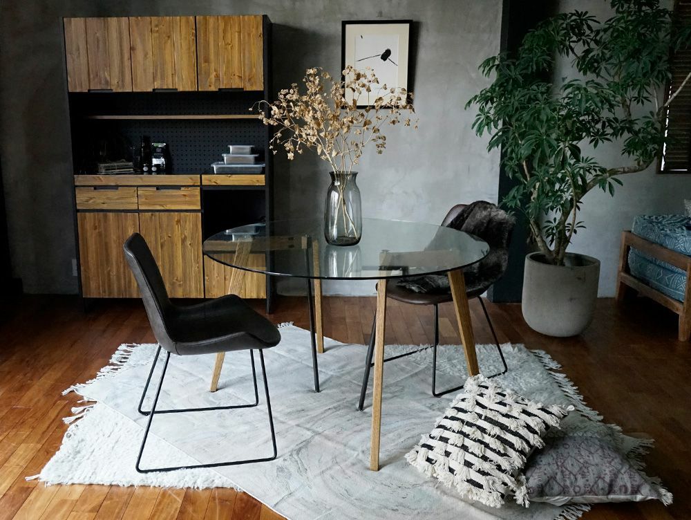 送料無料】Gノット ガラス テーブル 1200 ラウンド - a.depeche