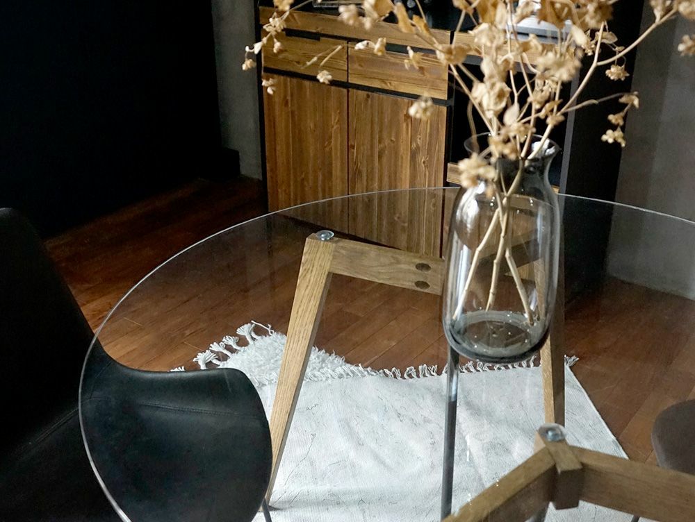 送料無料】Gノット ガラス テーブル 1200 ラウンド - a.depeche