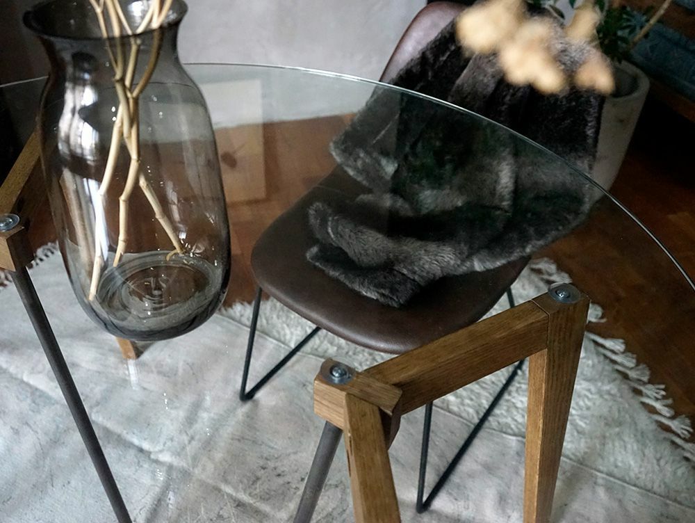 送料無料】Gノット ガラス テーブル 1200 ラウンド - a.depeche