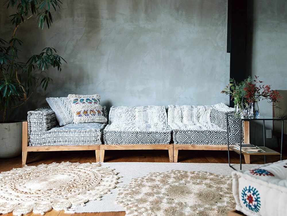 送料無料】ブロックマルチ ソファ ライト コーナー マック ホワイト