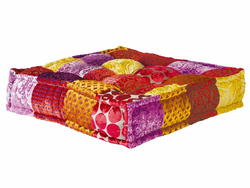 取扱終了]ブロック マルチ ザブ オットマン パッチワーク ミックス - a