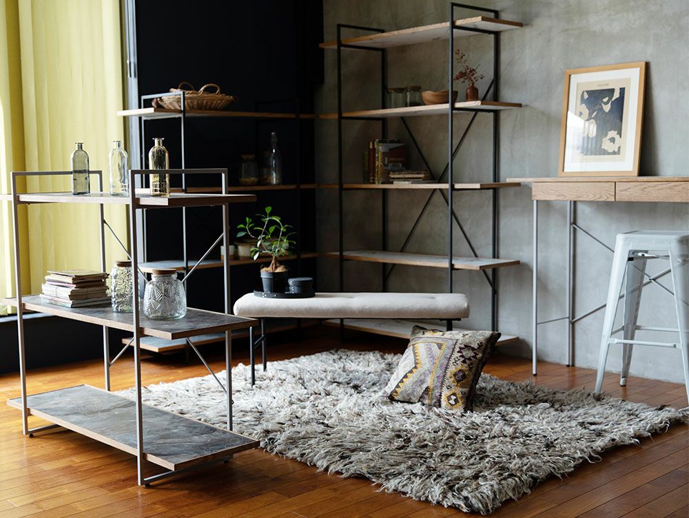 送料無料】ポル オープンシェルフ 3ラック マットブラック | 家具