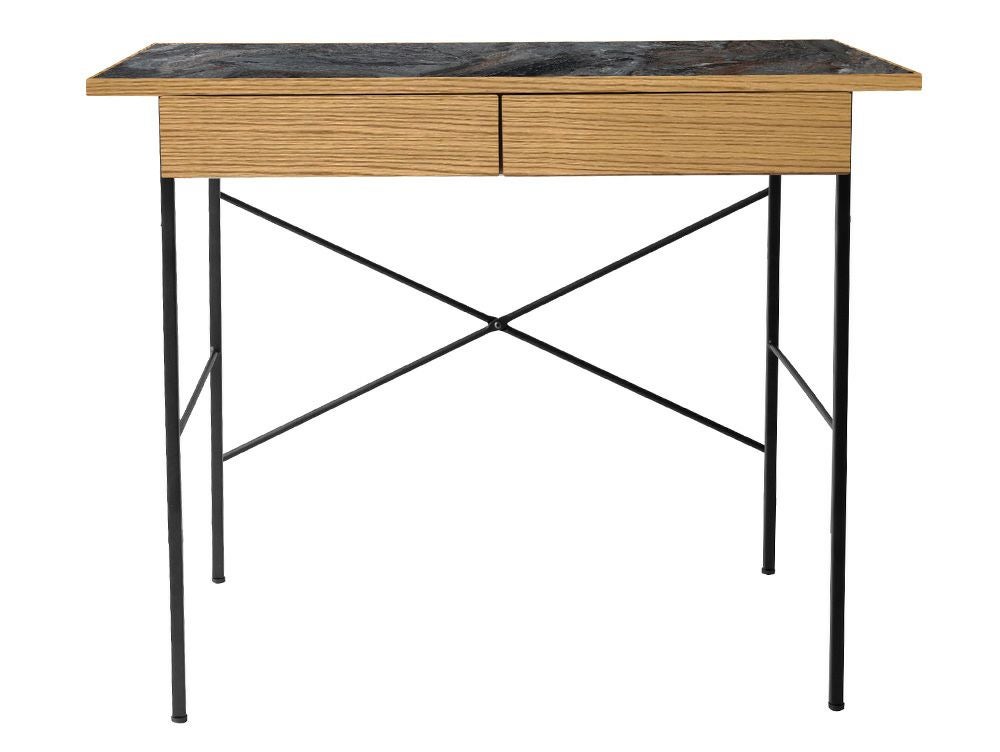 ポル デスク 900 ワイド マットブラック | 家具・インテリア a.depeche