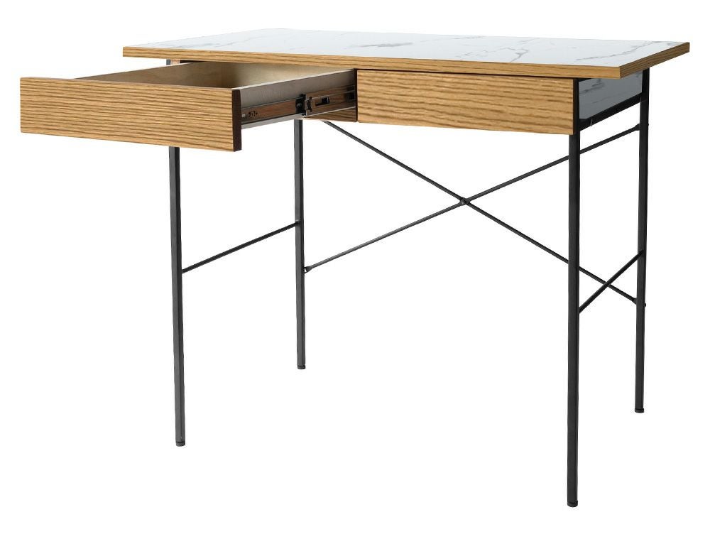 ポル デスク 900 ワイド マットブラック | 家具・インテリア a.depeche