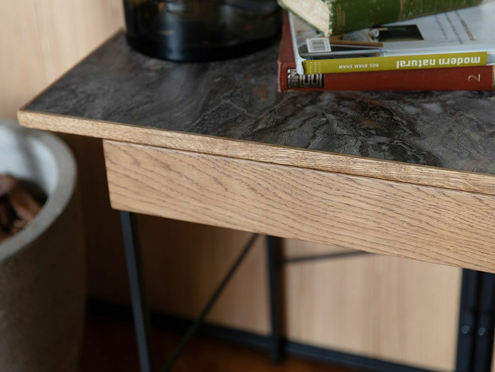 送料無料】ポル デスク 1200 ワイド ユロップグレー - a.depeche