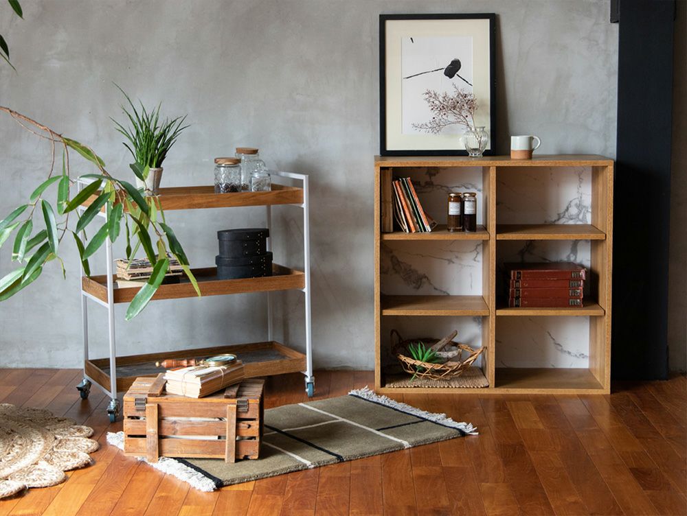 ポル ブックケース 本棚 幅85cm 奥行35 ｜a.depeche（アデペシュ)