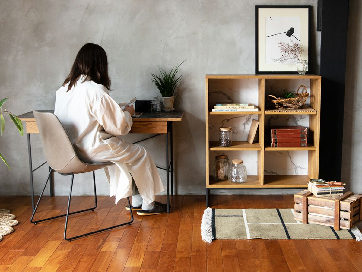 ポル ブックケース 本棚 幅85cm 奥行35 ｜a.depeche（アデペシュ)