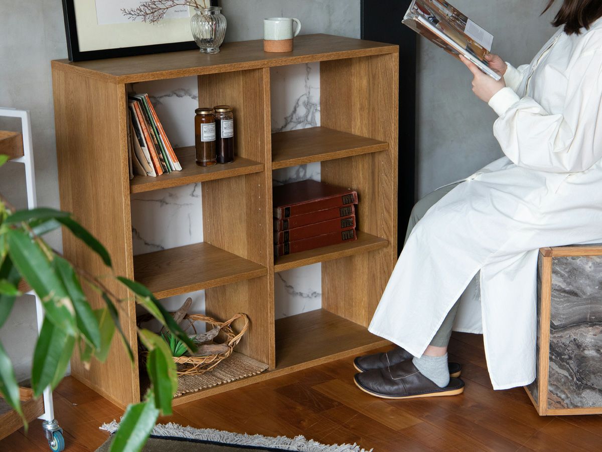 ポル ブックケース 本棚 幅85cm 奥行35 ｜a.depeche（アデペシュ)