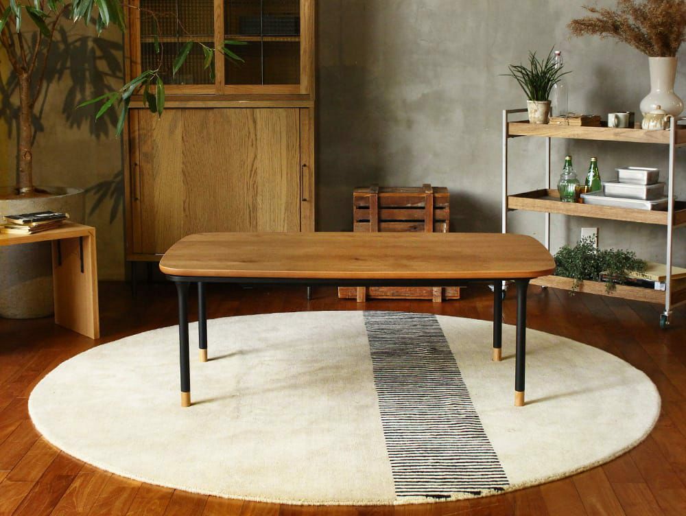 こたつ 120 テーブル 長方形 角丸型 curve - a.depeche（アデペシュ）