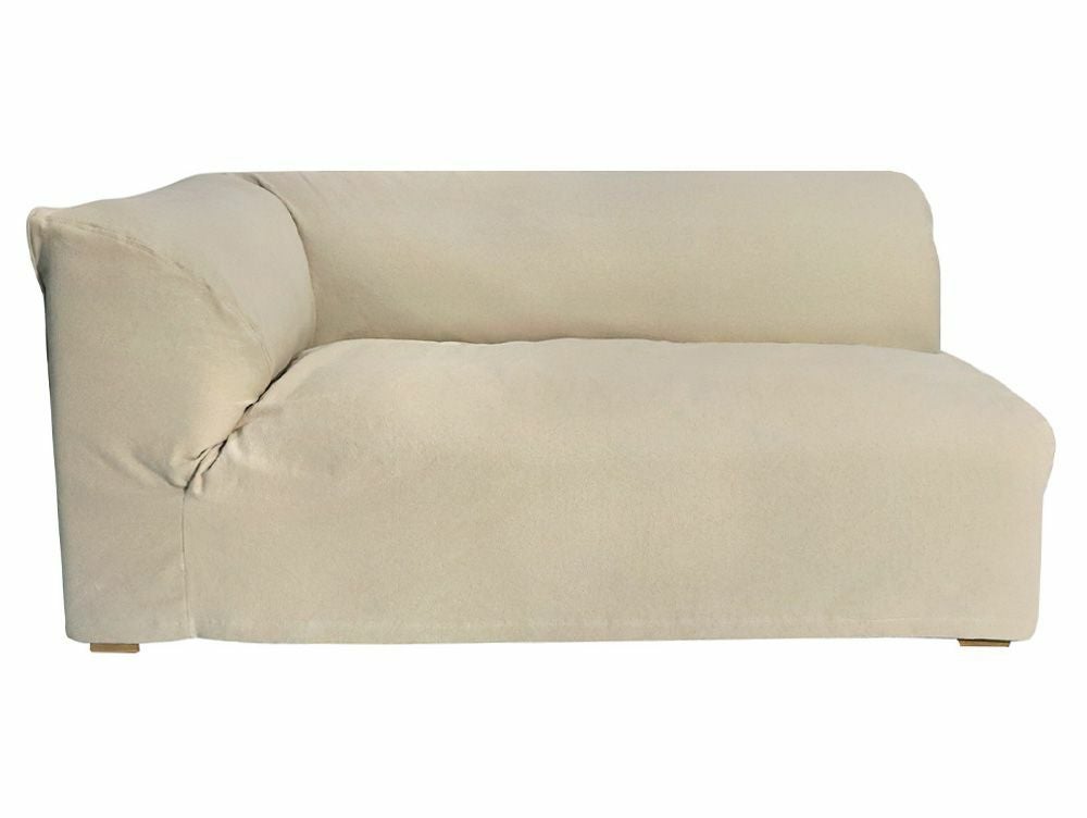 新品カバー　アデペシュ Thole LD sofa ソファ　オーク　アイアン フレンチリネン ソファ ライト レフトアーム オットマン 麻 リビング