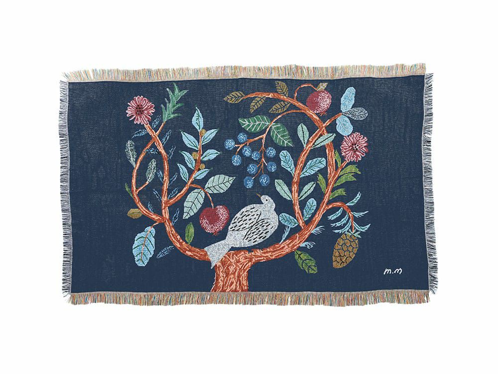 マツオミユキ タペストリーラグ バードツリー | 家具・インテリア a
