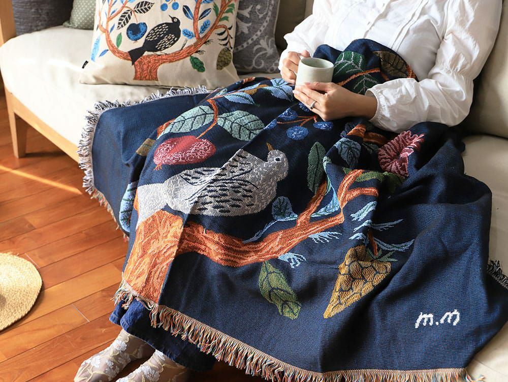 マツオミユキ タペストリーラグ バードツリー | 家具・インテリア a