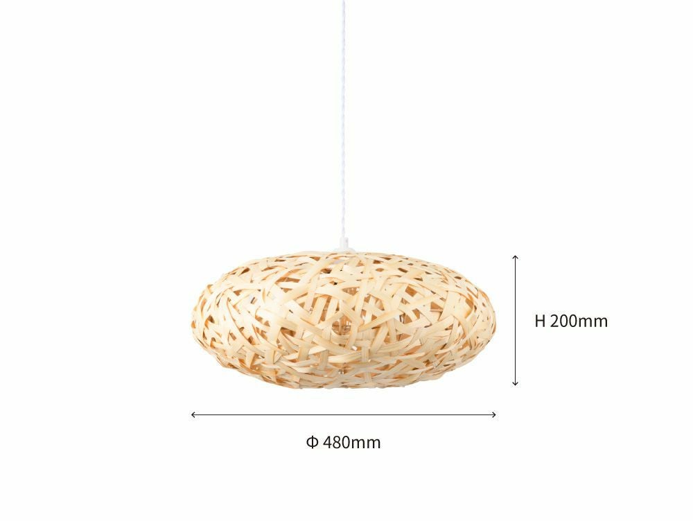 ペンダントライト 1灯 LED 天井照明 スワン電器 天然素材の竹を使用