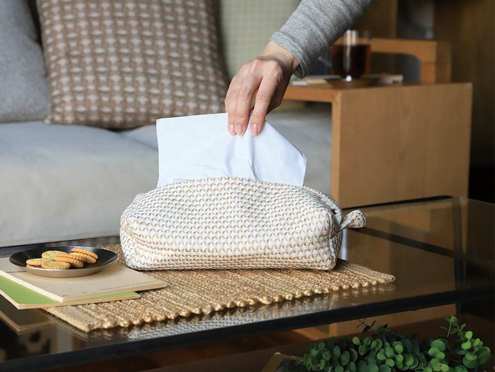 フレンチリネン ティッシュカバー | 家具・インテリア a.depeche