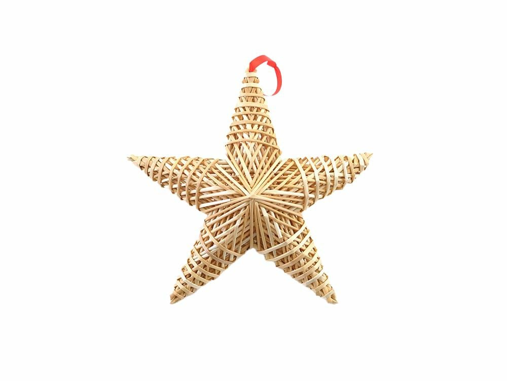 クリスマスをやさしく彩る ストローオーナメント スター